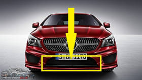 Mercedes W117 2013-2019 Решітка центральна в передній CLA45 AMG бампер Нова Оригінал
