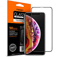 Защитное стекло Spigen для iPhone 11, Full Cover, Black (064GL25233)