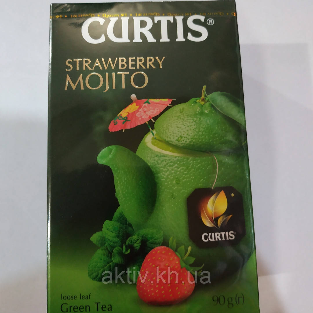 Чай зелений Curtis полуничний мохіто 90 грамів