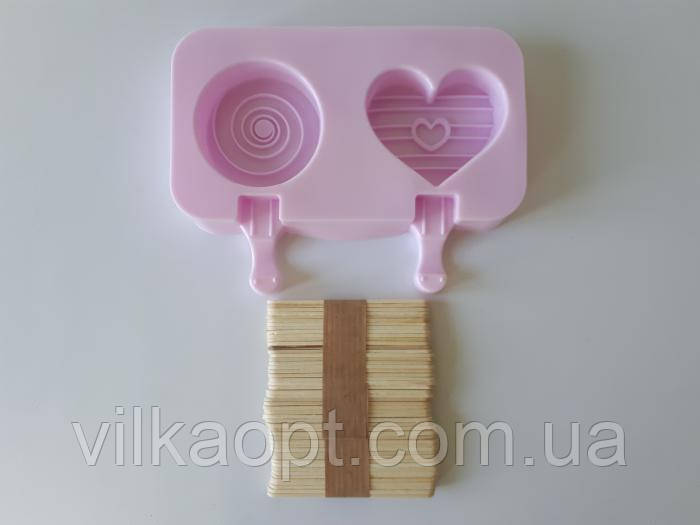 Форма силіконова для морозива з 2-х d 7cm; h 2cm