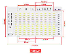 Smart IC 200w 220v Світлодіод 200 вт, 220В SMD 2835 148мм*85мм JFXPG-200W