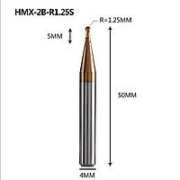 Фреза ZCC-CT HM-2B-R1.25s радиуссная сферическая концевая твердосплавная