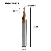 Фреза ZCC-CT HM-2B-R2.5 радиуссная сферическая концевая твердосплавная