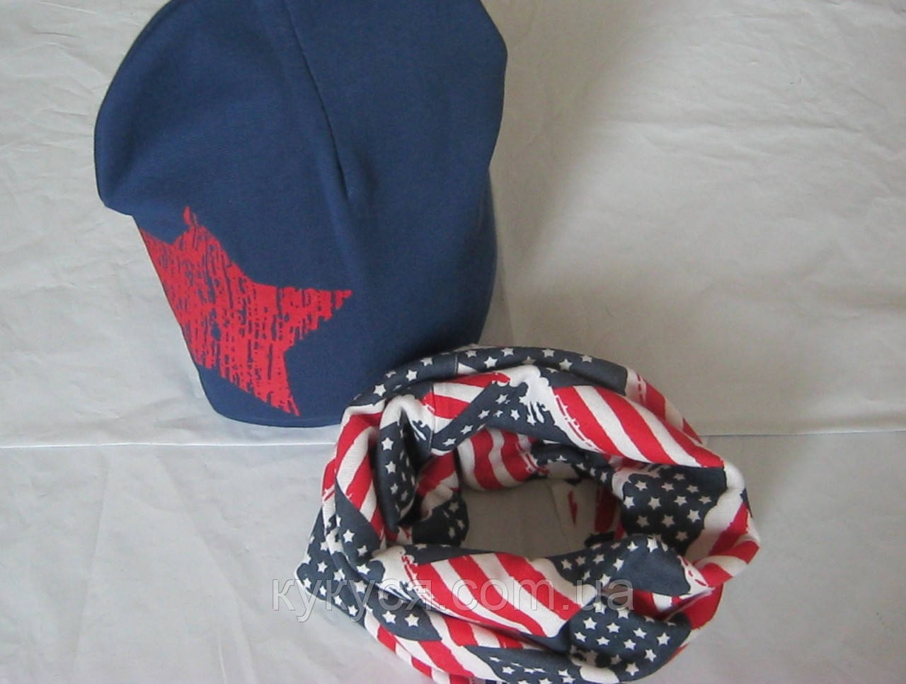 Набірчик для хлопчиків і дівчаток шапка + шарф-хомут