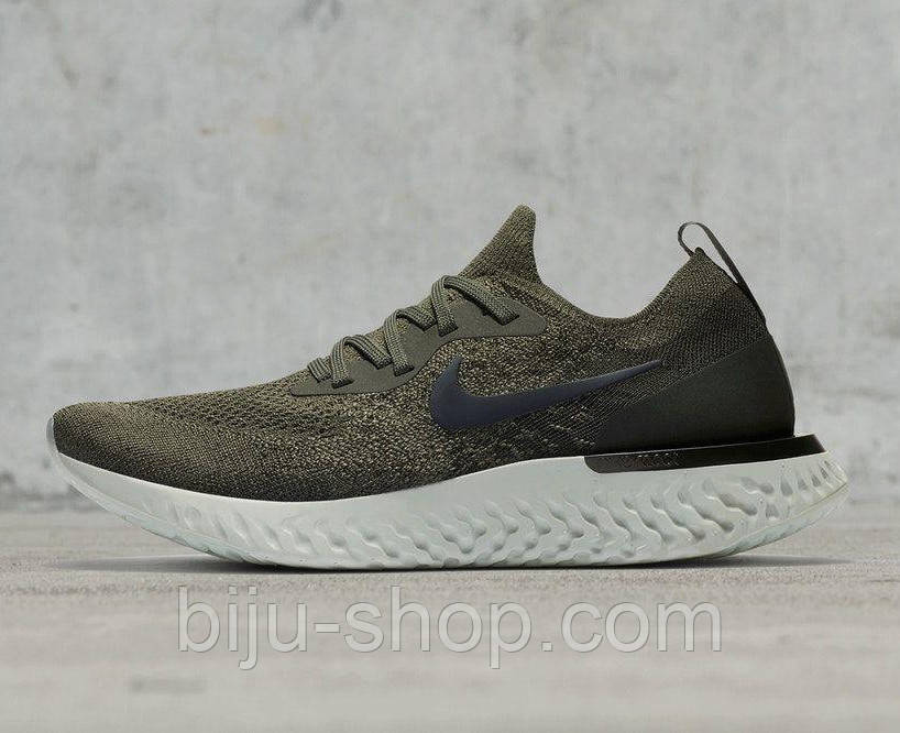 Бігові кросівки nike flyknit epic react (оригінал), 37,5-38 розмір, хакі