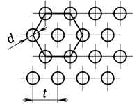 4 c1 - Круглий отвір по шестикутнику Перфорований лист з круглими отворами, розташованими по ше
