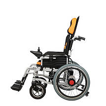 Складана електрична коляска для інвалідів з підголовником MIRID D6035С (режими: електро, активний). Літієва батарея – 20 аг., фото 5