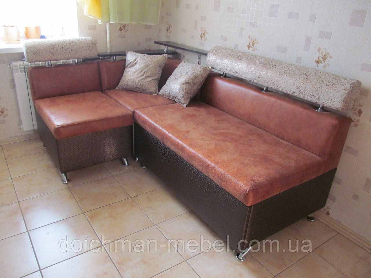 Кухонний диван із полицями розкладною на замовлення
