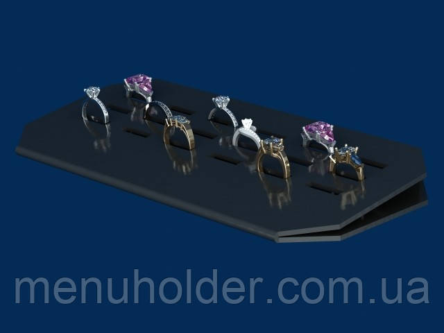 Планшет під кільця на 18 комірок, акрил кольоровий 3 мм, фото 1