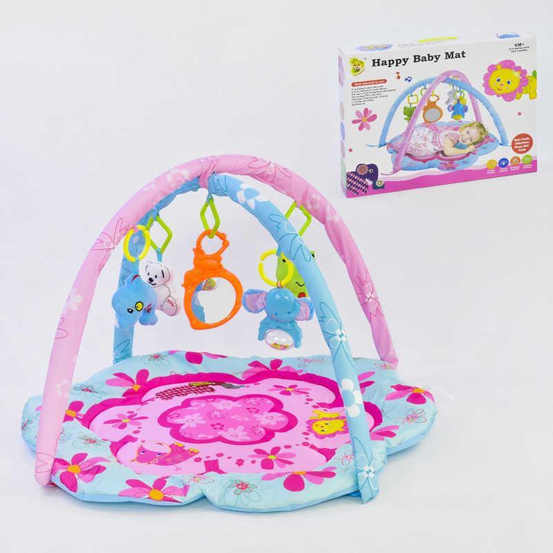 Килимок ігровий D 077 3 м'які підвіски, 1 музична з підсвічуванням.