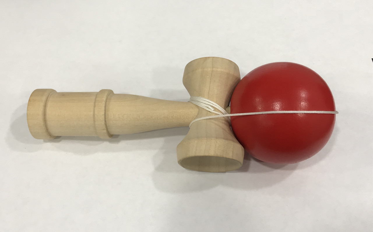Іграшка KENDAMA (КЕНДАМА) BERYOU ZTOYL дерев'яна (червона кулька) 18 см