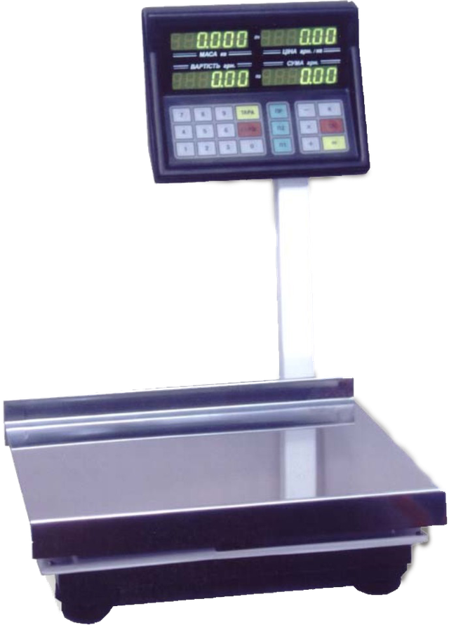 Електронні ваги для магазину.Купити електронні ваги Електронні ваги із стійкою для магазину