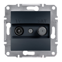 Розетка TV-SAT крайова антрацит Asfora Plus EPH3400171