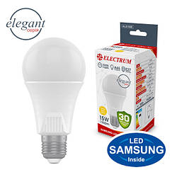 ЛАМПА СВІТЛОДІОДНА СТАНДАРТНА A65 LS-33 ELEGANT 15W E27 3000K АЛЮМОПЛ. КОРП. A-LS-1438