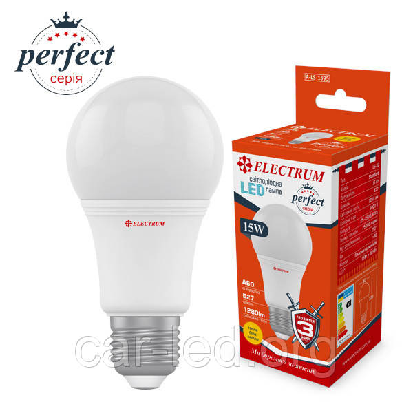 Лампи світлодіодні стандартні LS-32 15W E27 3000K АЛЮМОПЛ. КОРП. A-LS-1395 PERFECT