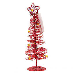 Стильна Настільна ялинка, 20 см, червоний, дріт (000593-4)