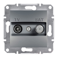Розетка TV-SAT проходная 4 dB сталь Asfora Plus EPH3400262