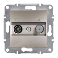 Розетка TV-SAT проходная 4 dB бронза Asfora Plus EPH3400269