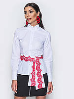 Жіноча офісна сорочка з декором a.play S 46