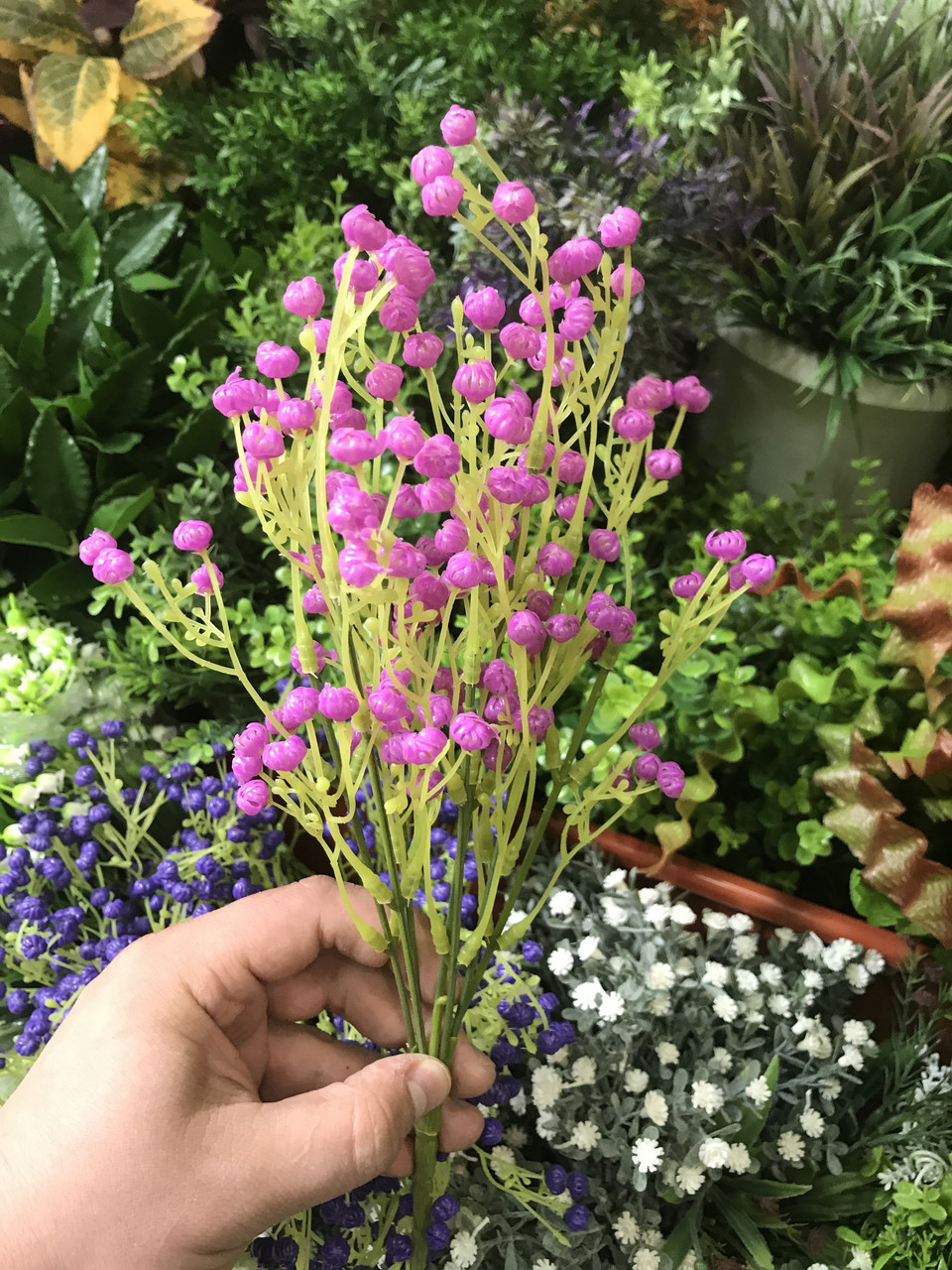Штучні квіти для декору лапка яскрава ( гілка 30 см )