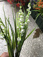 Цветы ландыша искусственные для декора ( ветка 30 см )