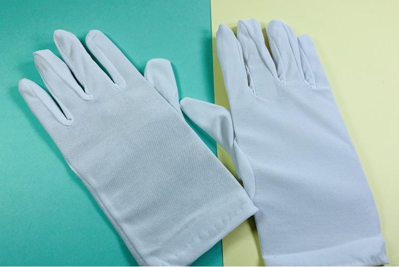 Рукавиці еластичні вечірні білі