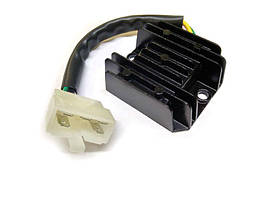 Реле напруги на скутер GY6-125, GY6-150с широкий роз'єм (з дротом, 5 контактів)