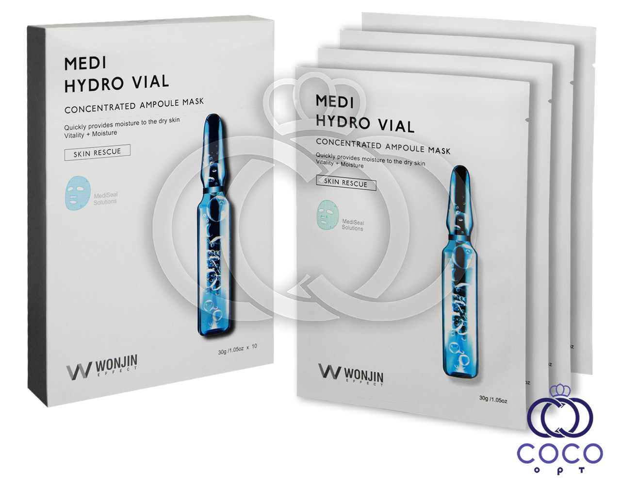 Тканинна маска Medi Hydro Vial Concentrated Ampoule Mask з гіалуронової кислотою, поштучно