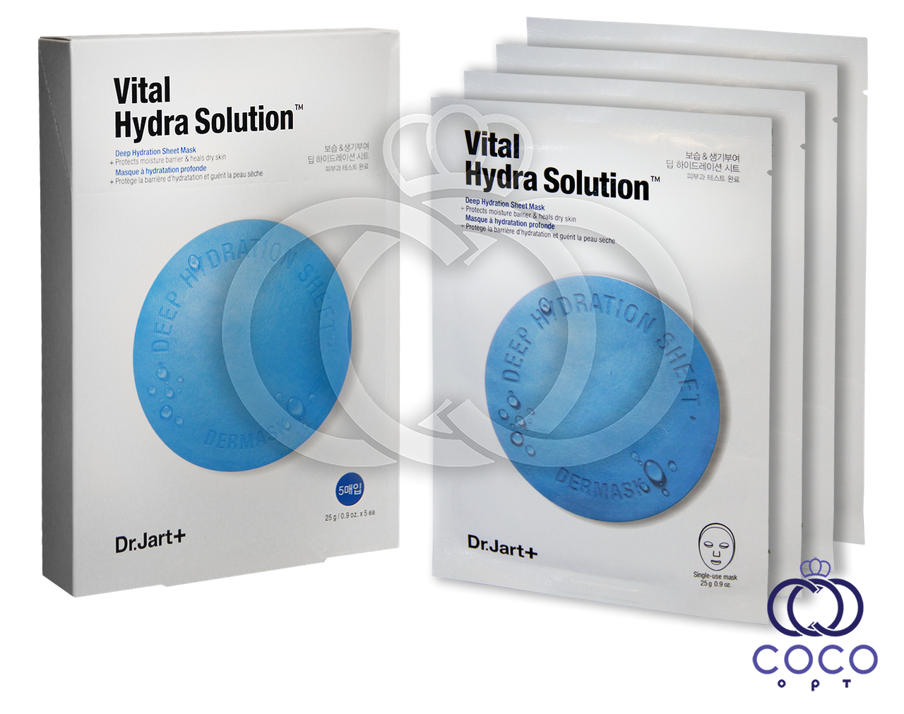 Тканинна маска Dr.Jart+ Vital Hydra Solution ™ з гіалуронової кислотою ( 5 штук), фото 1