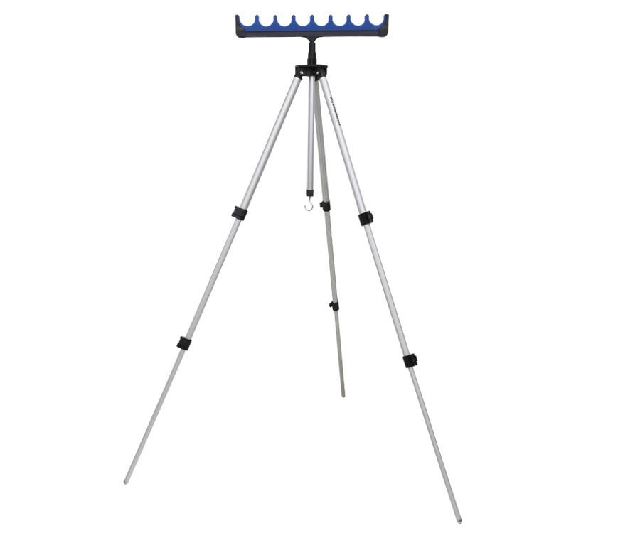 Тринога телескопічна Flagman для 8 вудлищ, алюмінієва, з буз-барами, регульована висота, фото 1