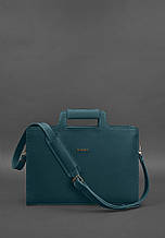 Сумка для ноутбука до 15 дюймів і документів жіноча шкіряна Зелений