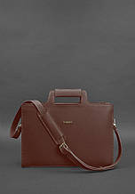 Сумка для ноутбука до 15 дюймів і документів жіноча шкіряна Бордовий