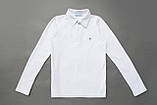 Біле поло для хлопчика з довгим рукавом Смайл Тайм SmileTme, Classic, фото 2
