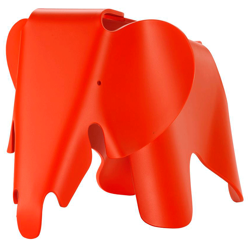 Дитячий стілець Elephant Kids Slon червоний, дизайн Charles and Ray Eames