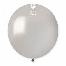 Латексна кулька металік срібний 19"/ 38 / 48см Silver
