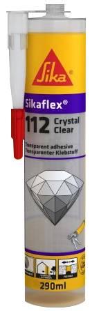Sikaflex-112 Crystal Clear - Повністю прозорий герметик універсальний і клей, 290 мл