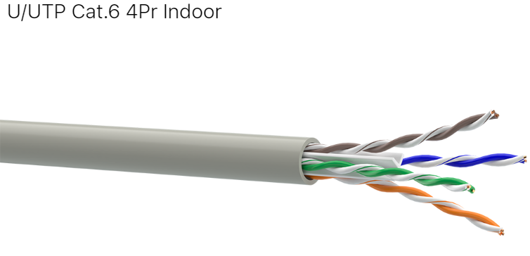 Кабель LAN UTP Cat 6 Одескабель 4x2x0.57 для інтернет-мереж 250 Мбіт/с, 305 м, фото 1