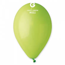 Латексна кулька пастель зелений світлий (салатовий) 10" / 11 / 26см Light Green Gemar