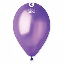 Латексна кулька металік фіолетовий 10" / 34 / 26 см Purple Gemar