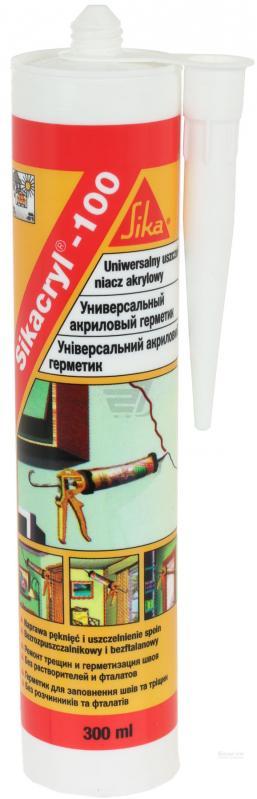 Sikacryl®100 - Еластопластічний однокомпонентний герметик для внутрішнього застосування, білий, 300 мл