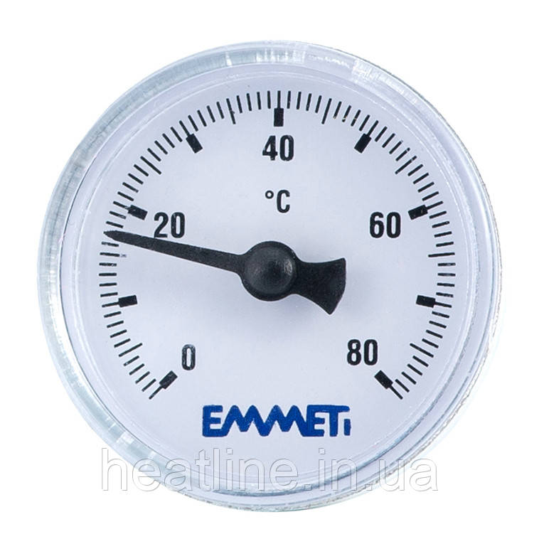Термометр EMMETI горизонтальний (заднє підкл.) 40 мм (90006860)