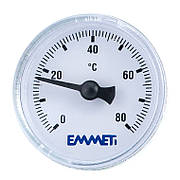 Термометр EMMETI горизонтальний (заднє підкл.) 40 мм (90006860)