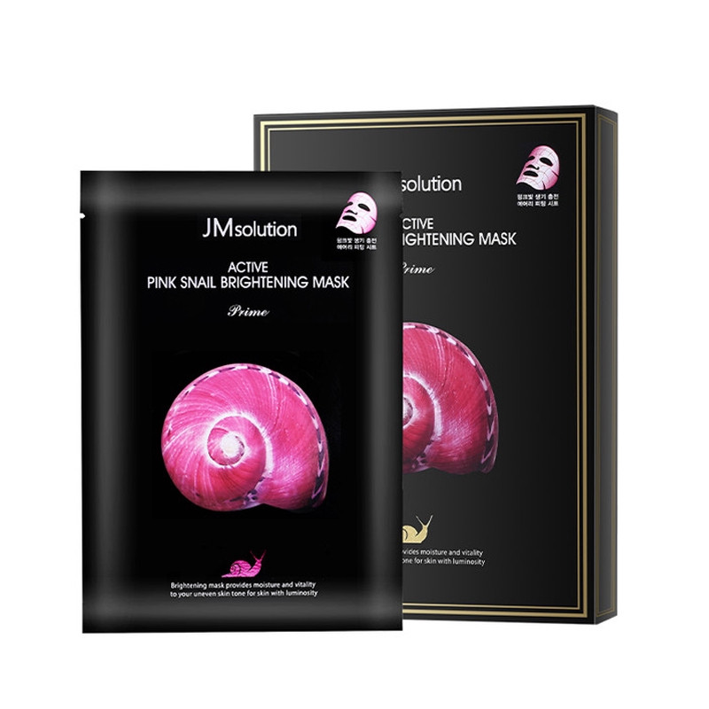 JMsolution Active Pink Snail Brightening Mask Ультратонка маска з муцином равлики