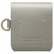 Чохол Spigen для навушників Apple AirPods La Manon Leather, Light Gray, фото 6