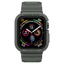 Чехол и ремешок Spigen для Apple Watch 5/4 (44mm) Rugged Armor Pro 2 in 1, Military Green, фото 4