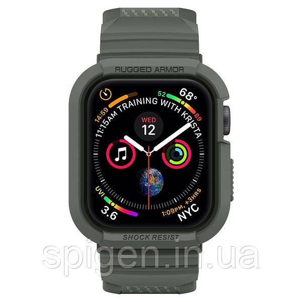 Spigen Apple Watch 5 4 44mm Rugged Armor Pro 2 in 1 Military Green