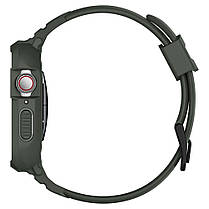 Чехол и ремешок Spigen для Apple Watch 5/4 (44mm) Rugged Armor Pro 2 in 1, Military Green, фото 6