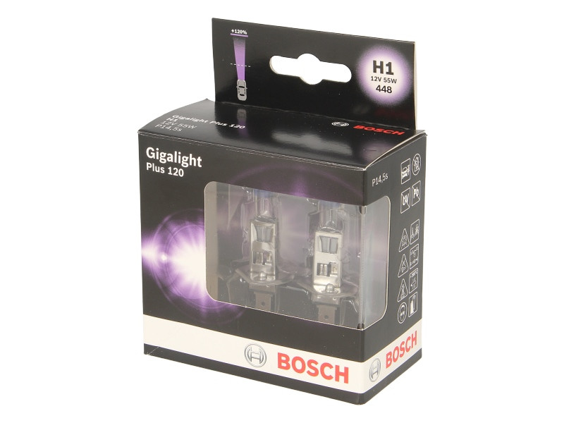 Лампа головного світла H1 12V Gigalight Plus 120 BOSCH