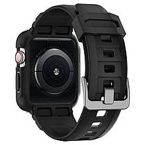 Чехол и ремешок Spigen для Apple Watch 4 (44mm) Rugged Armor Pro 2 in 1, Black, фото 5
