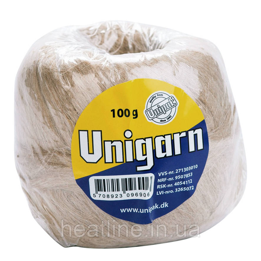 Лляне волокно Unigarn Unipak 100 г моток у пакованні